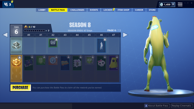Illustration for article titled Algo no va bien en el nuevo skin con forma de plátano humano de Fortnite